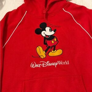 Disney Red Hoodie with Classic Mickey Mouse Design